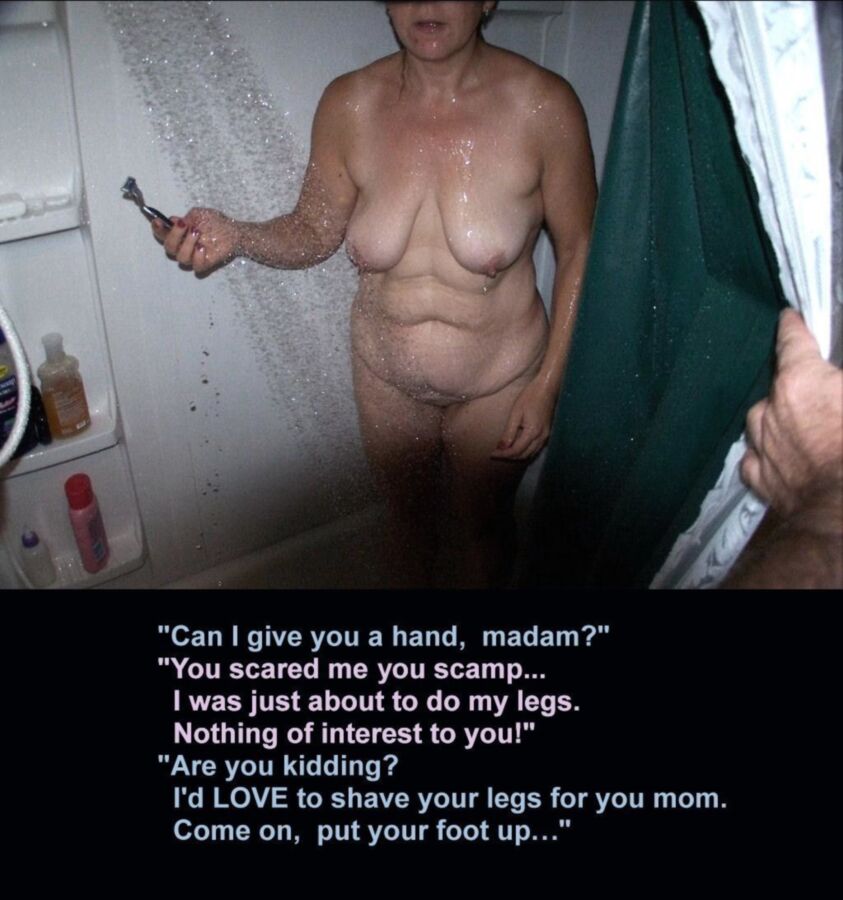 Granny or Mother taboo incest captions (mom,grandma,son) XVIII