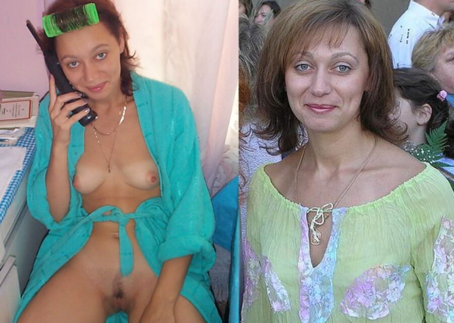 Femme ukrainienne amateur Svetlana habillée / déshabillée