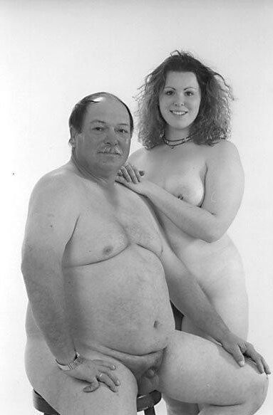 Monochrome family nudes