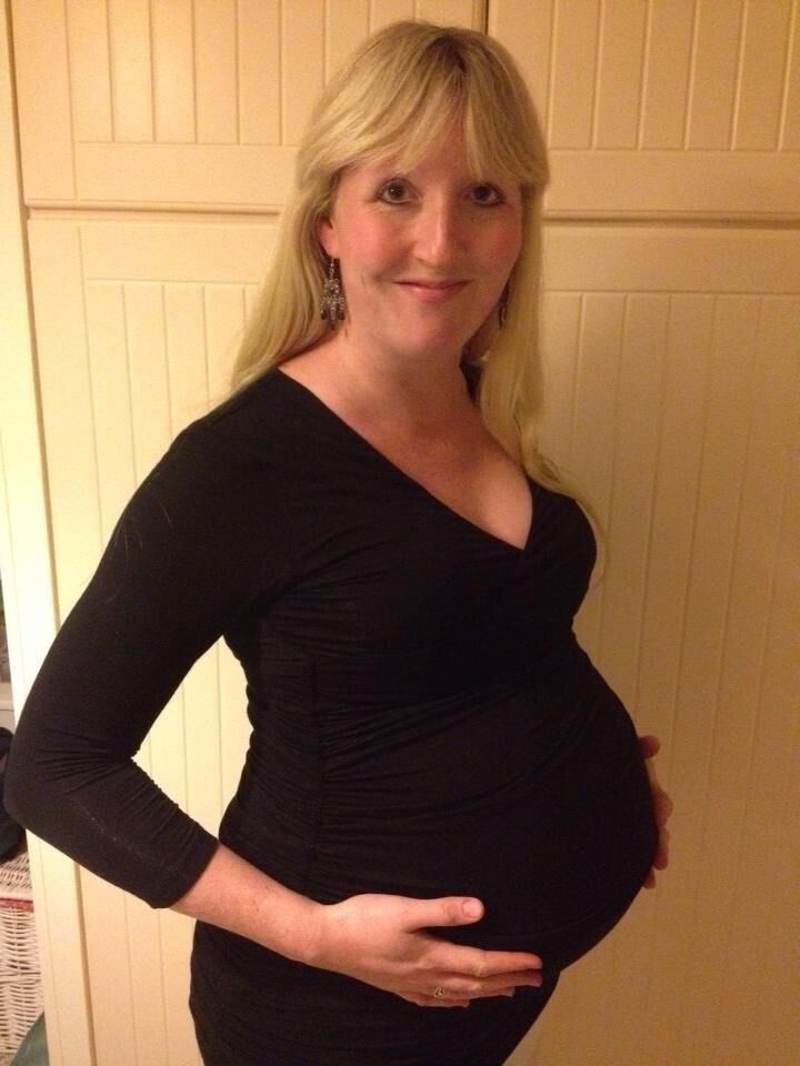 Pregnant blonde milf