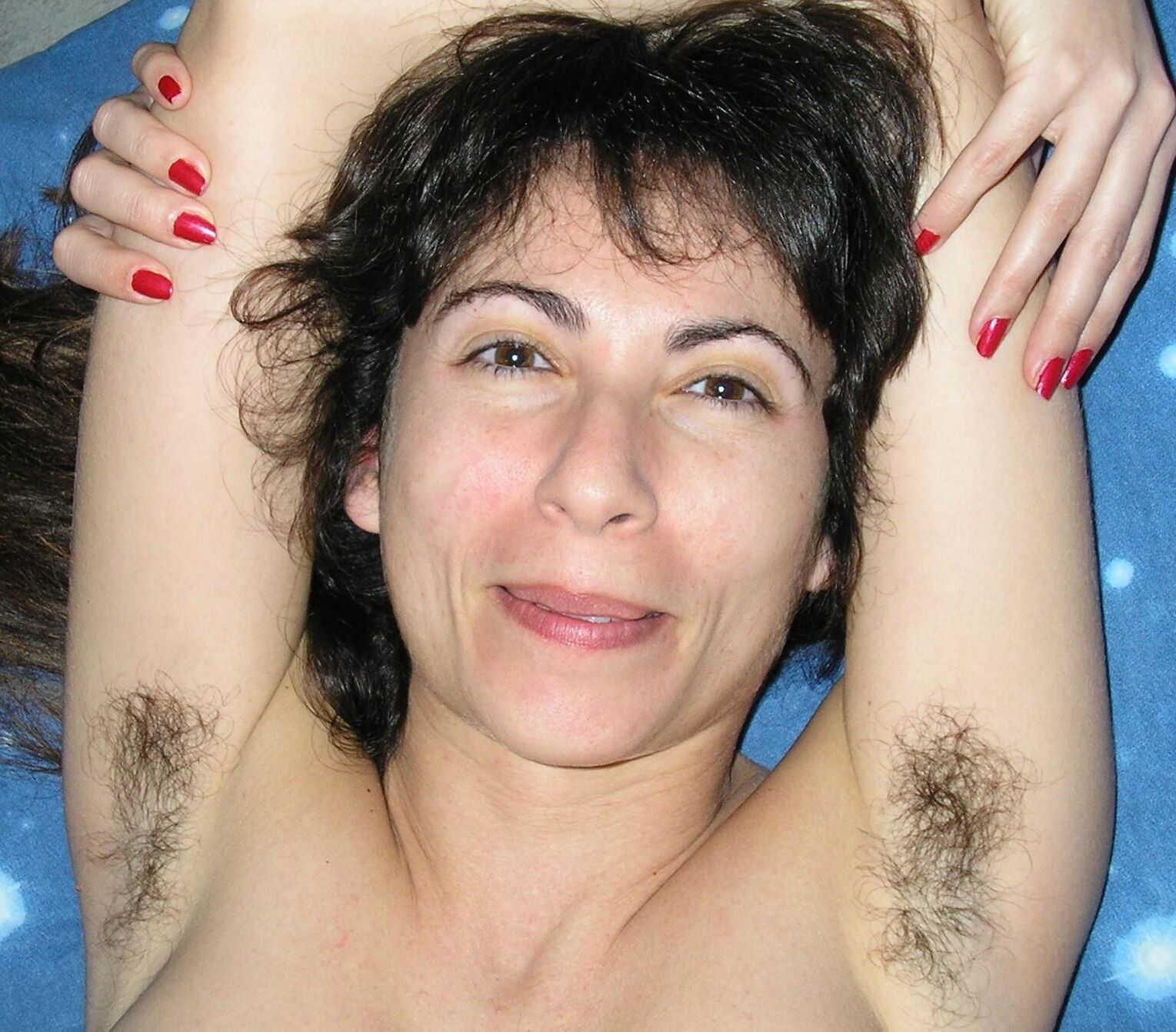 Amateur hairy armpits milf Patty spread in stockings and mules