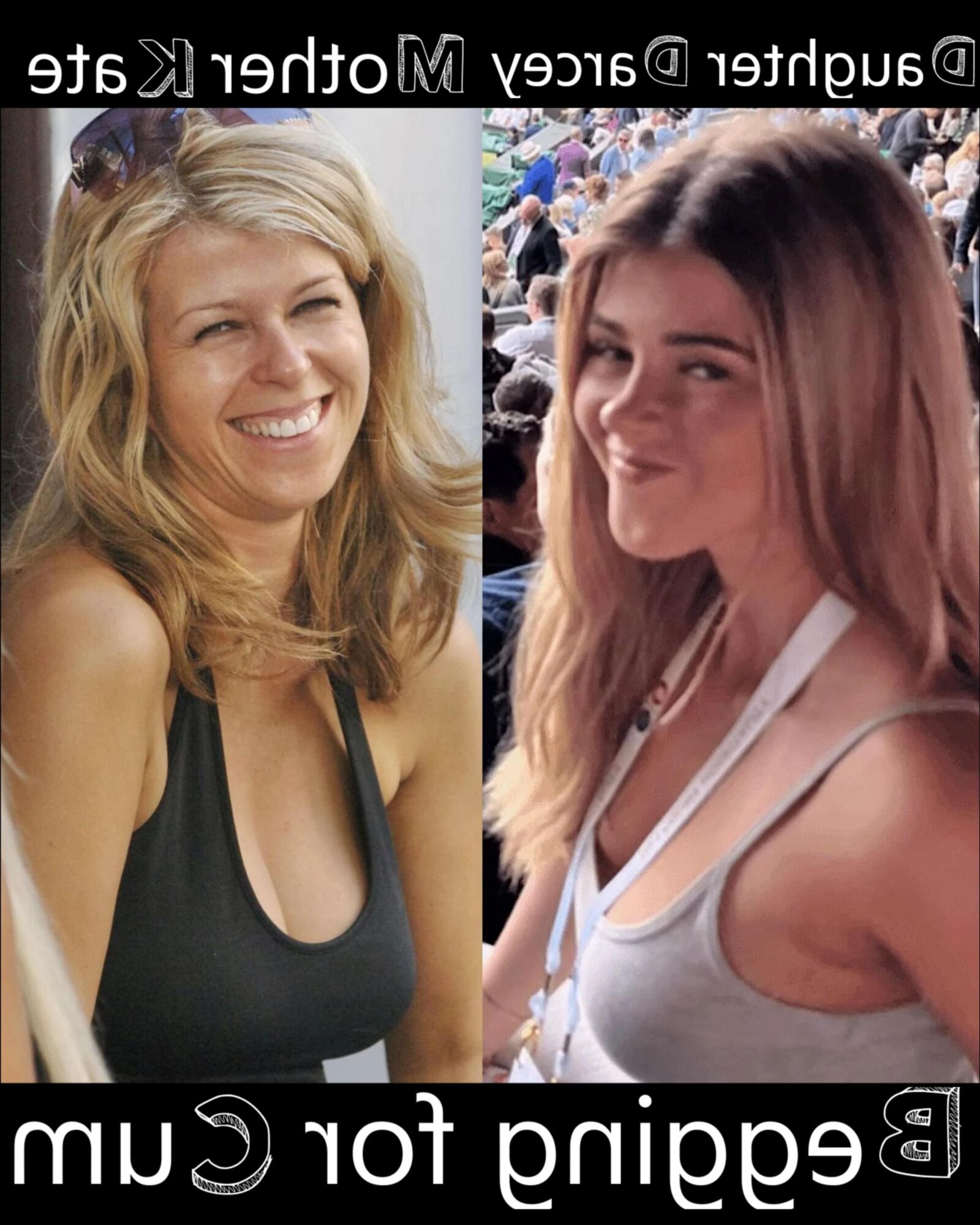 Kate Garraway und Darcey, MILF-Tittenmutter und Teenager-Tittentochter