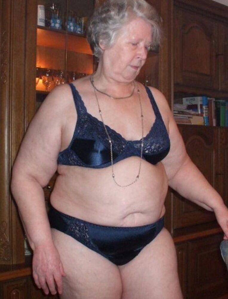 Gran In Her Underwear 