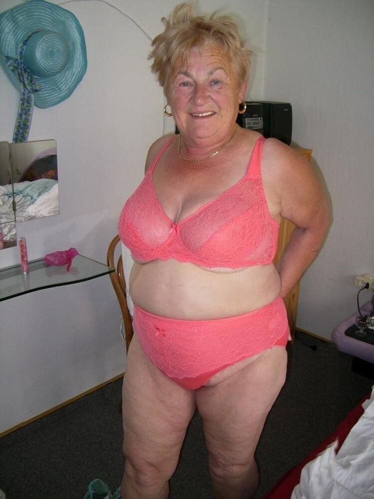 Gran In Her Underwear 