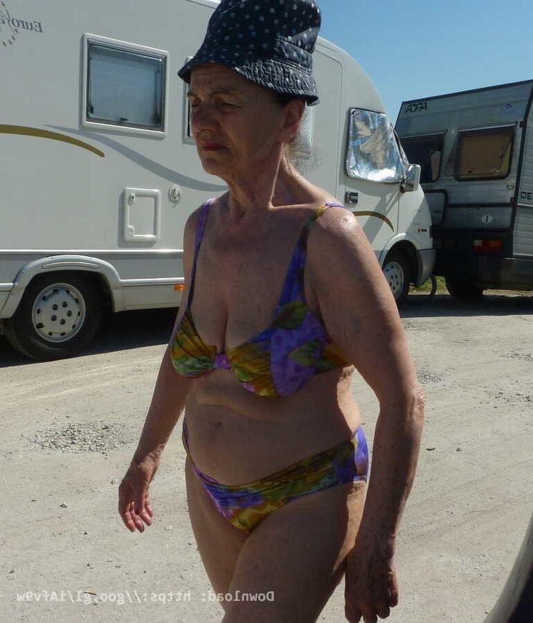 Milf Abuelita Traje De Baño Bikini