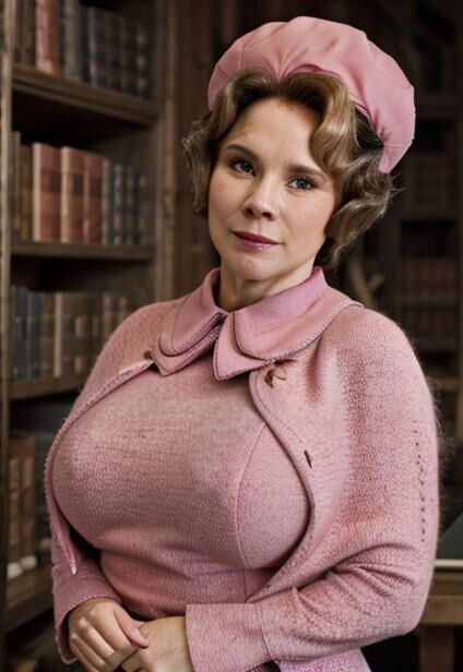 Dolores umbridge peituda professor de harry potter professor de magia