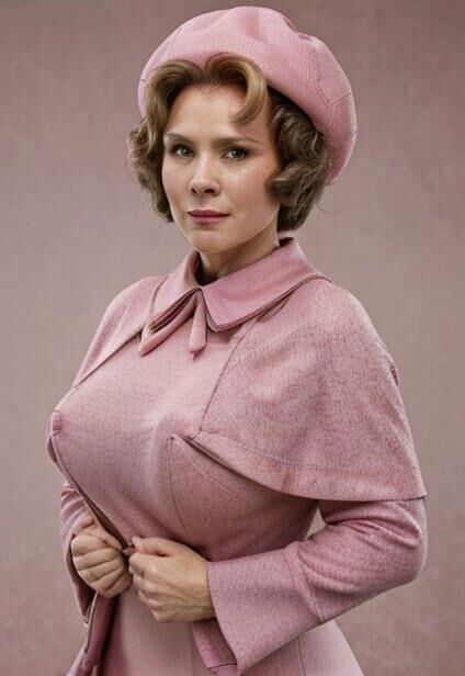 Dolores umbridge peituda professor de harry potter professor de magia