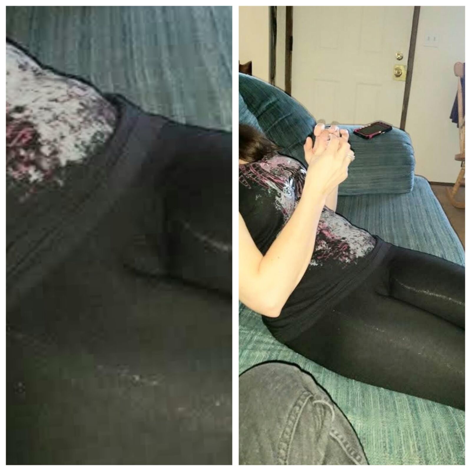 Regular and closeups of wifes cameltoe and crouch Stitched