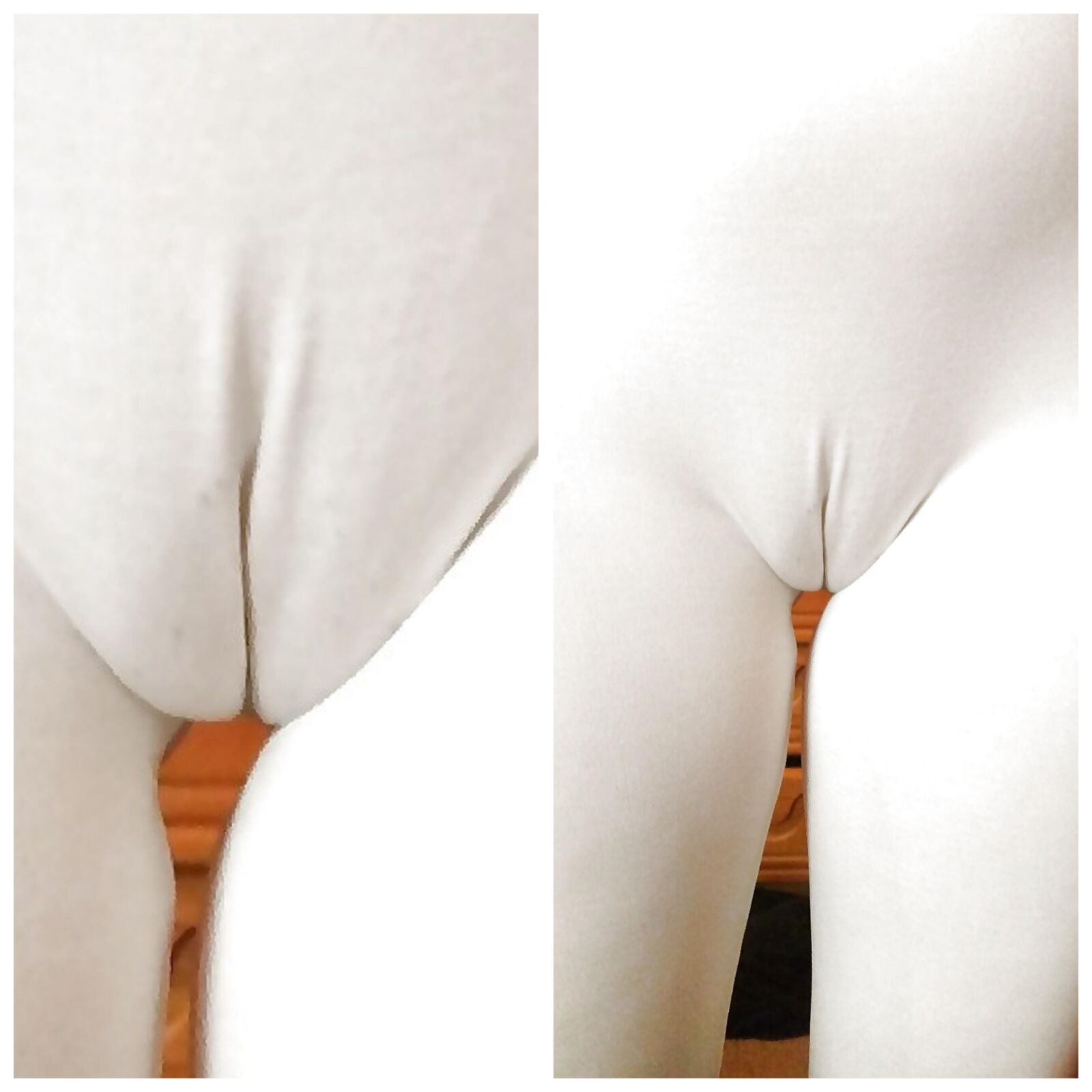 Regular and closeups of wifes cameltoe and crouch Stitched