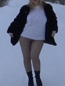 Collants dans la neige