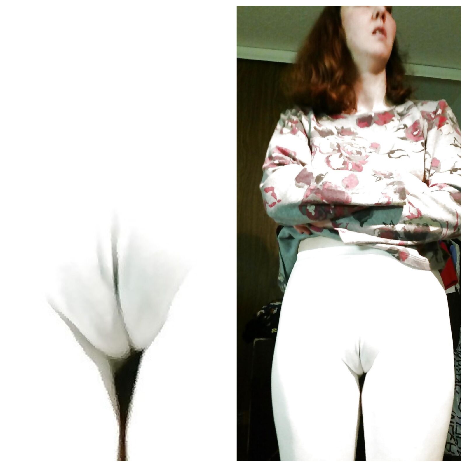 Regular and closeups of wifes cameltoe and crouch Stitched