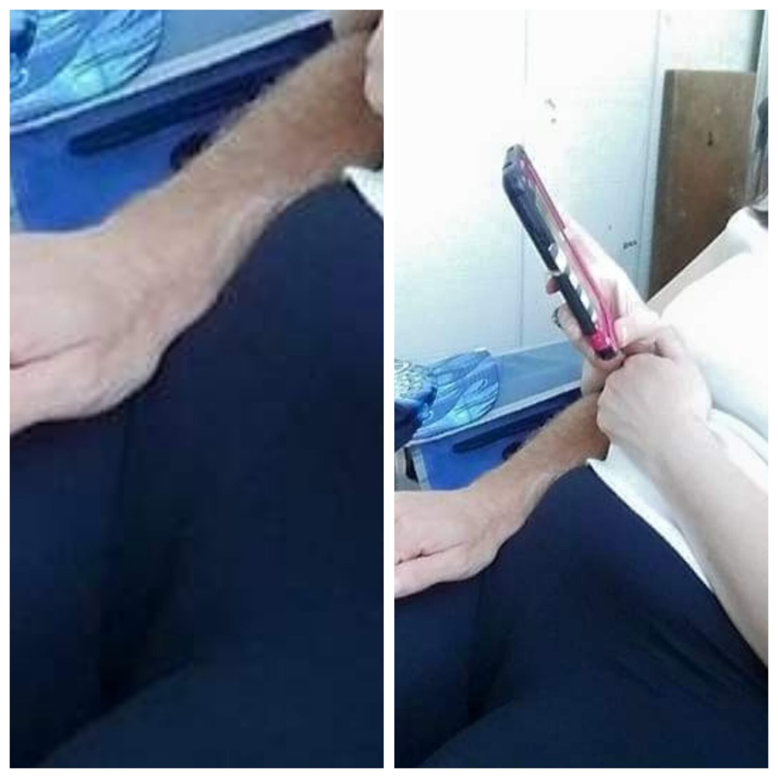 Regular and closeups of wifes cameltoe and crouch Stitched