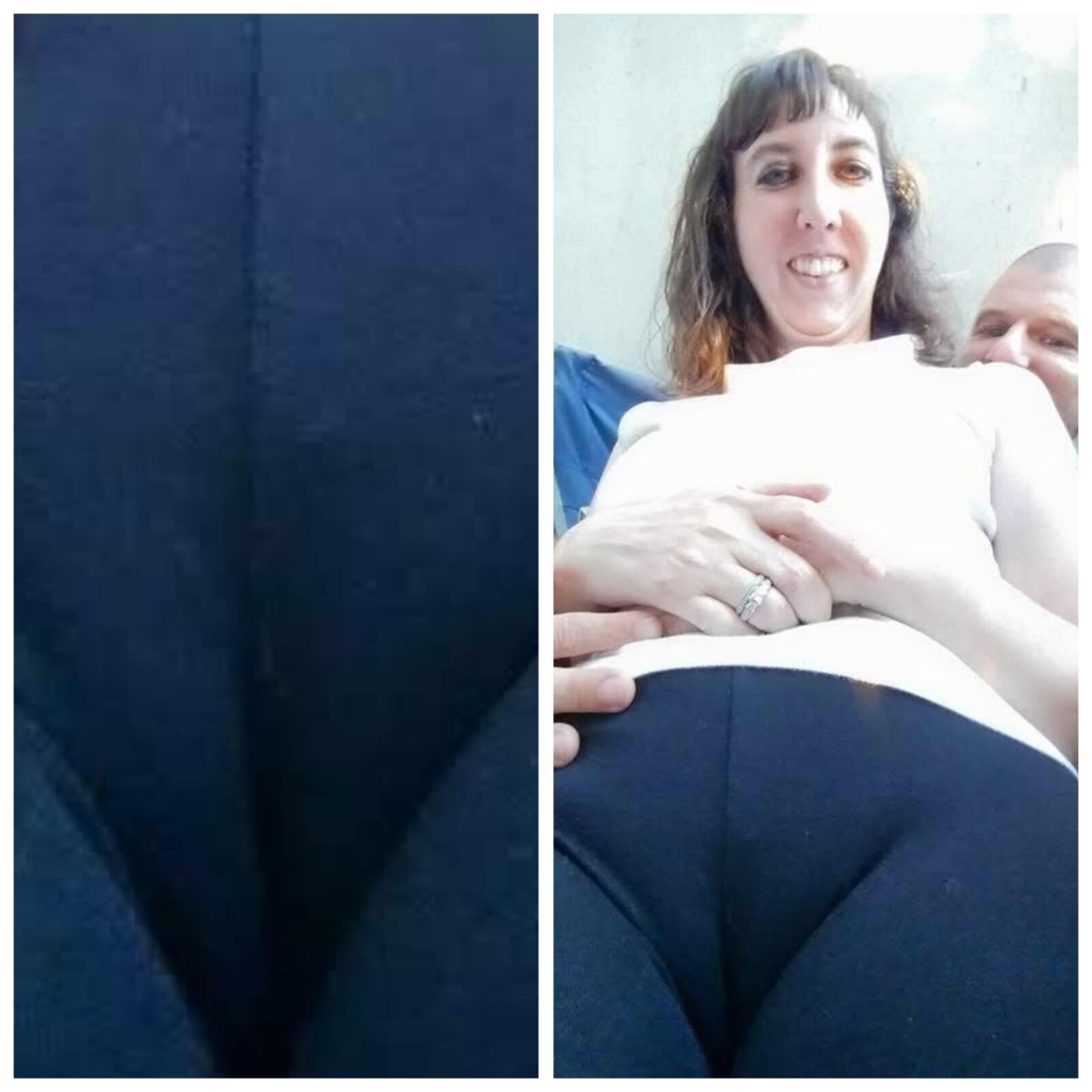 Regular and closeups of wifes cameltoe and crouch Stitched