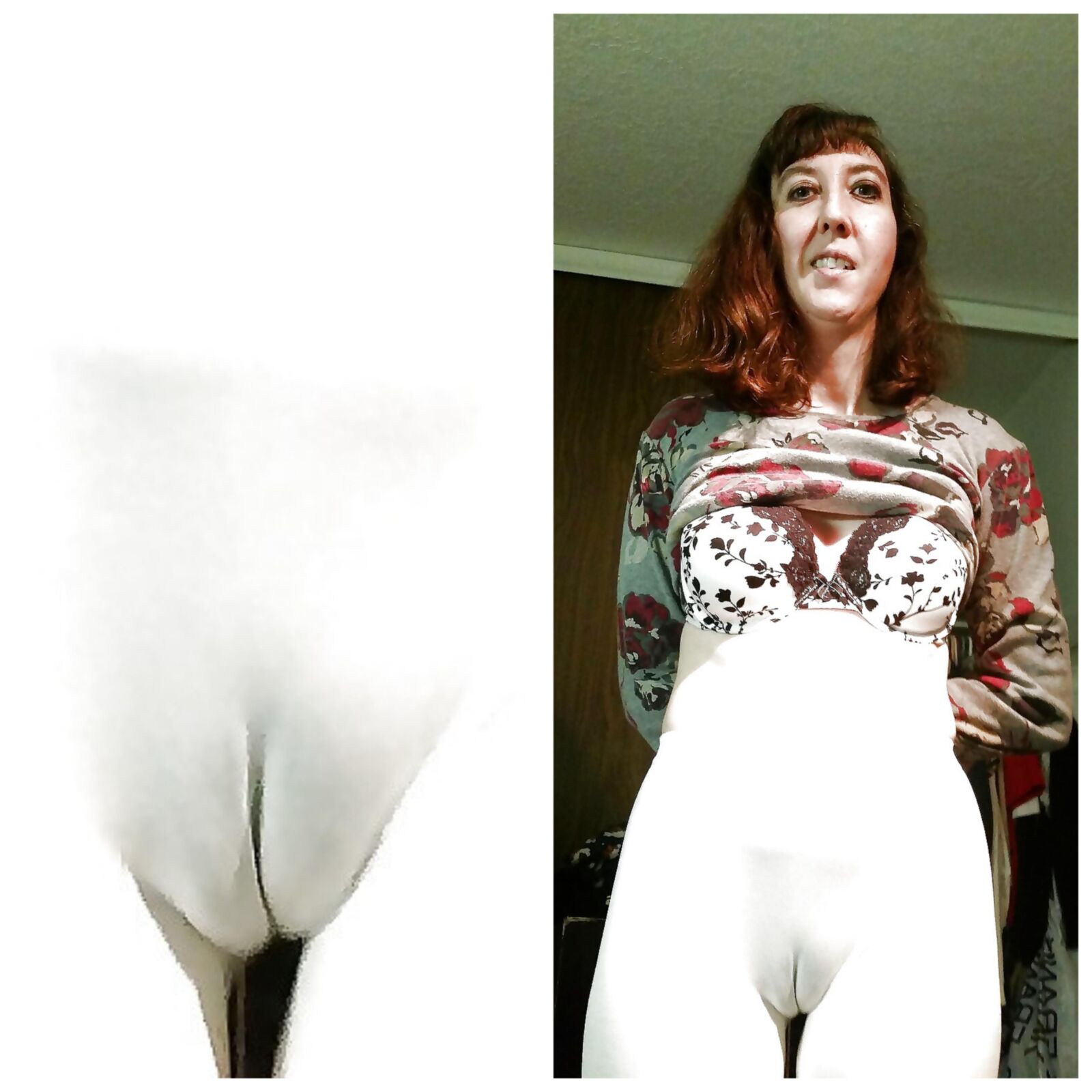 Regular and closeups of wifes cameltoe and crouch Stitched