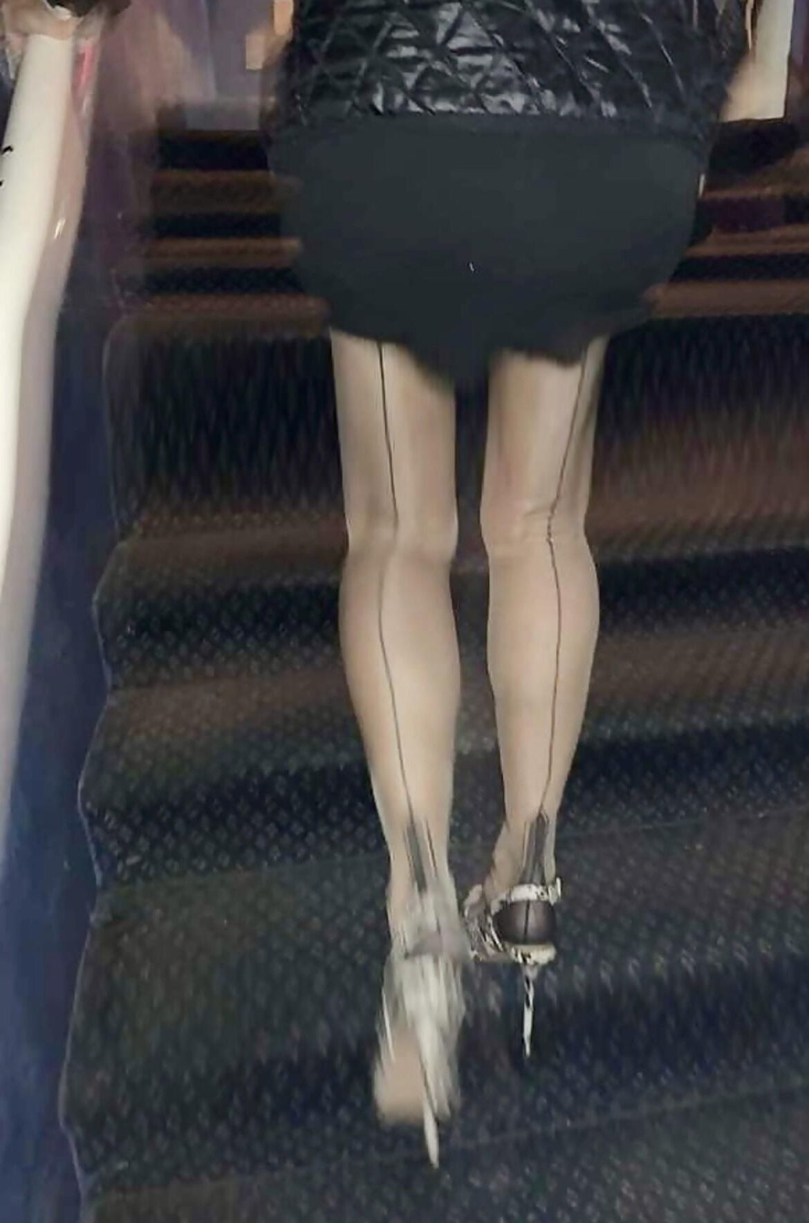 Wife enjoys wearing Back seam stockings 