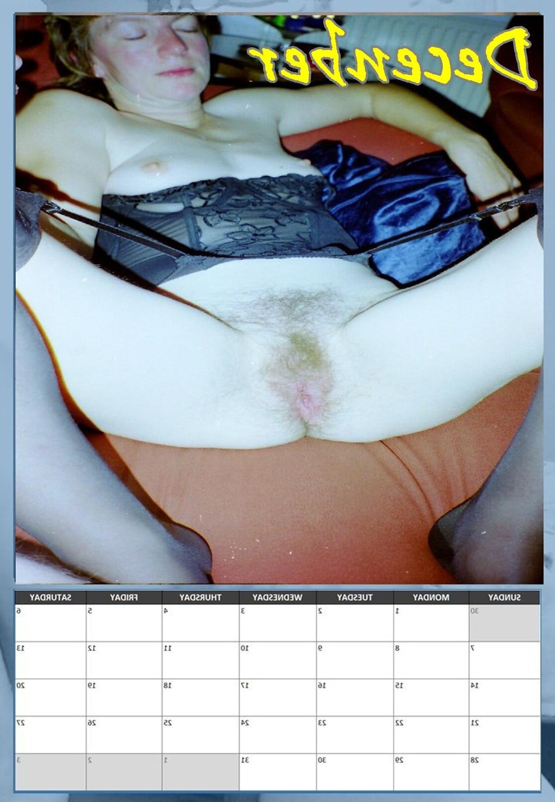 Susanne's hairy pussy calendar 