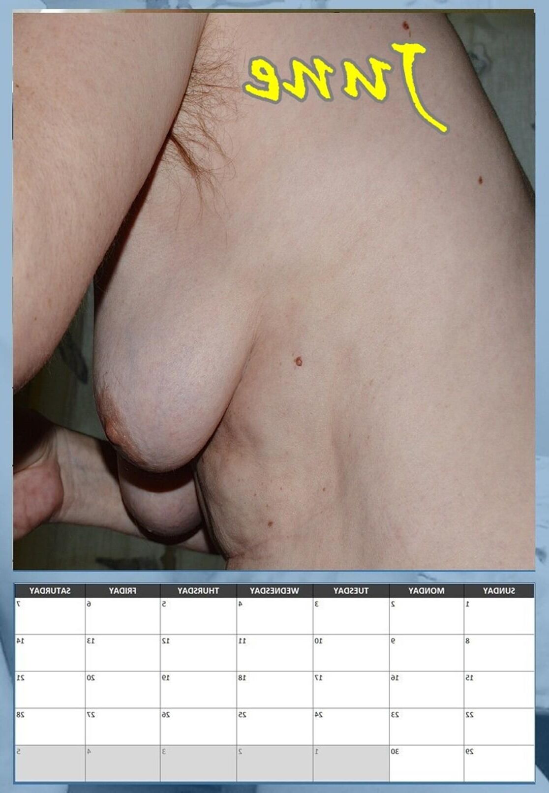 Calendrier de seins suspendus de Susanne