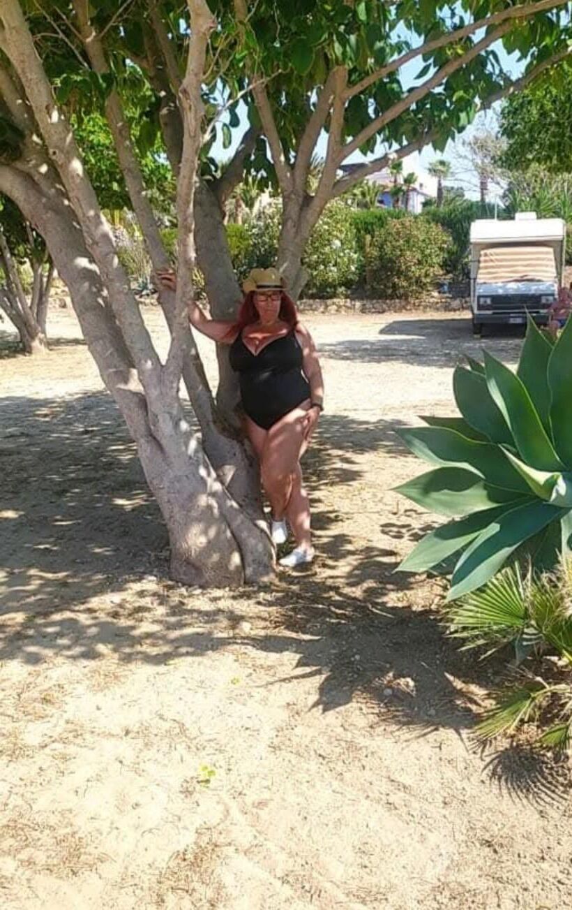 Mature mom at beach 