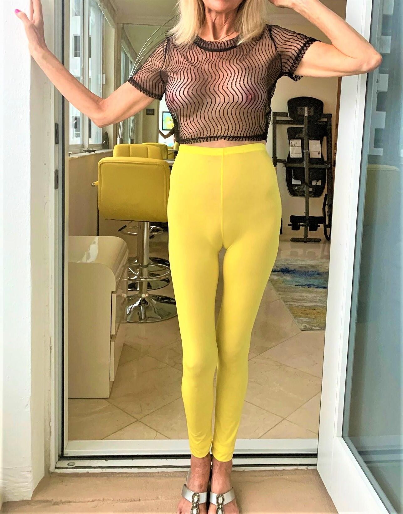 Comptez en portant mes leggings jaunes aujourd'hui