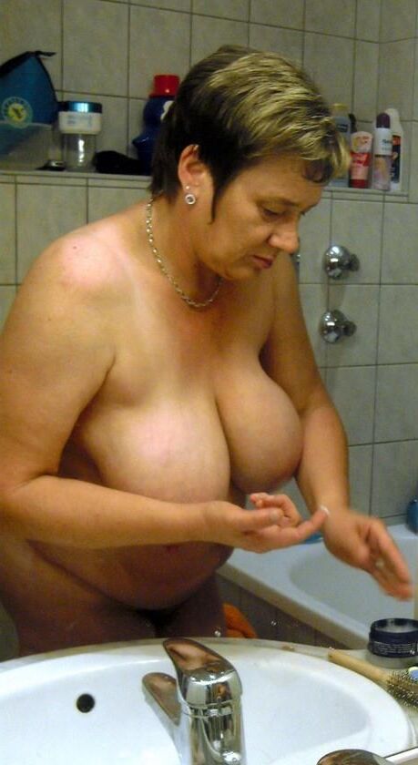 Mature With Big Saggy Tits Exposed