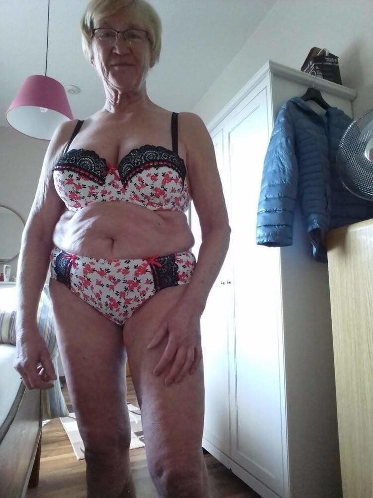 Gran In Her Underwear 