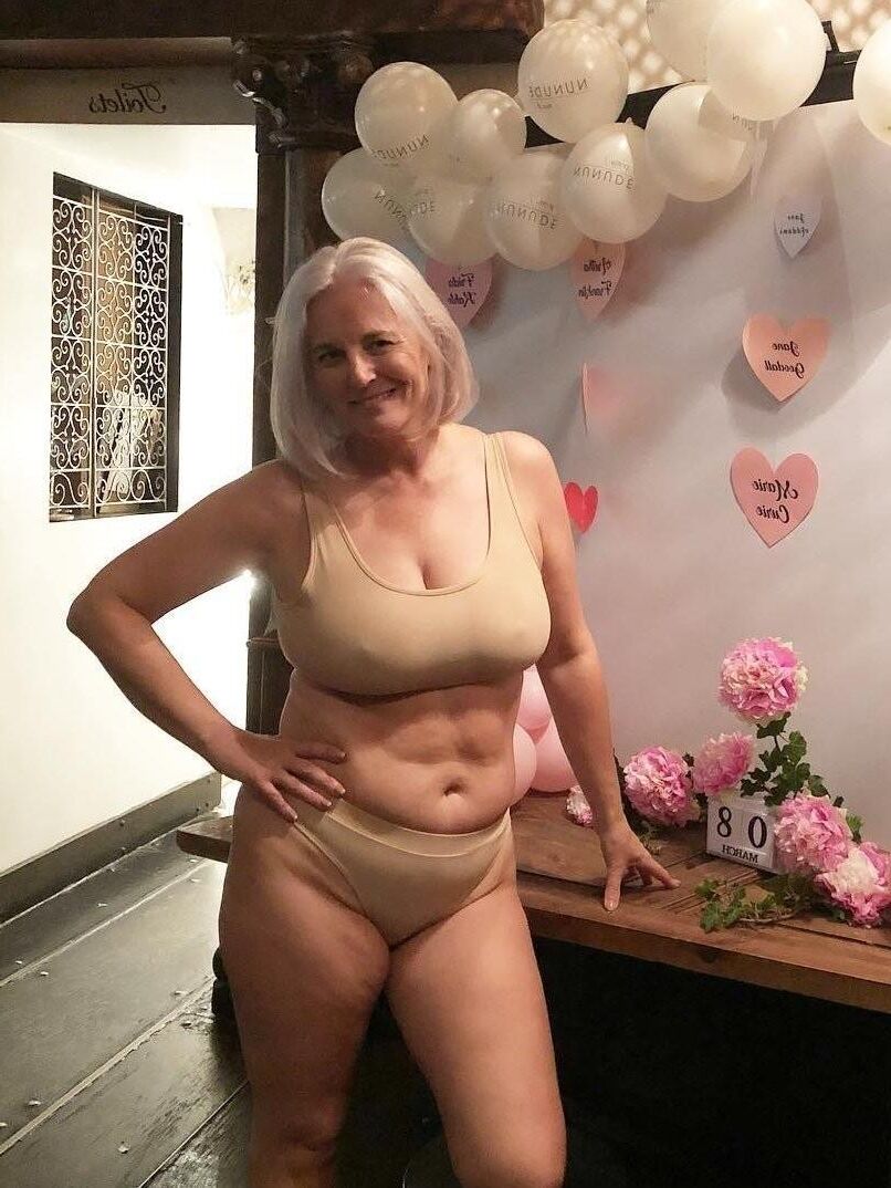 Gran In Her Underwear 