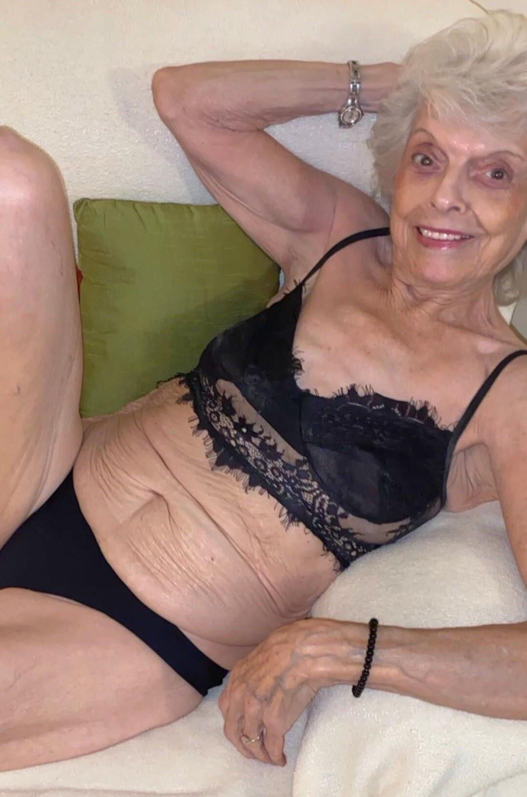 Gran In Her Underwear 