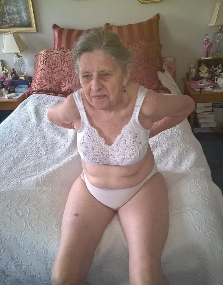 Gran In Her Underwear 