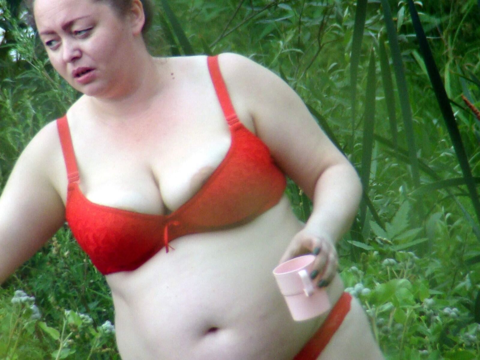 Amigos maduros BBW Lingerie Spy Outdoor