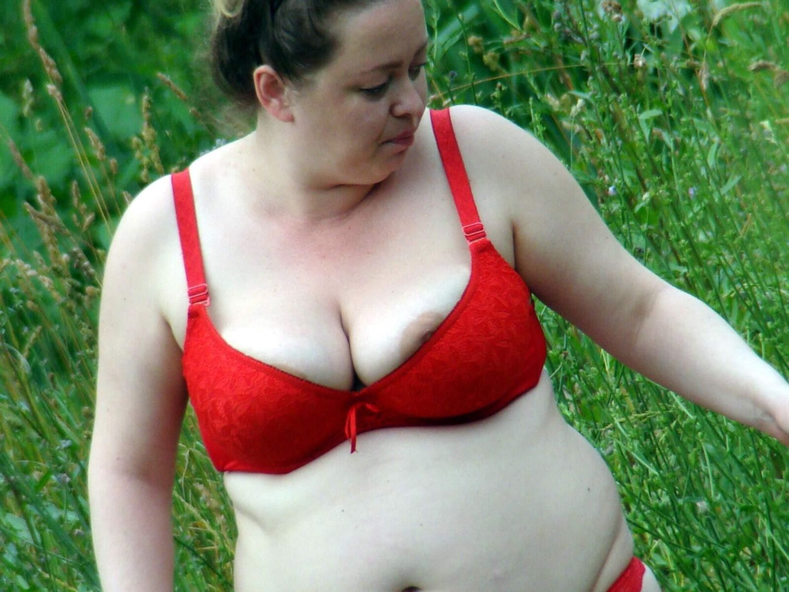 Amigos maduros BBW Lingerie Spy Outdoor