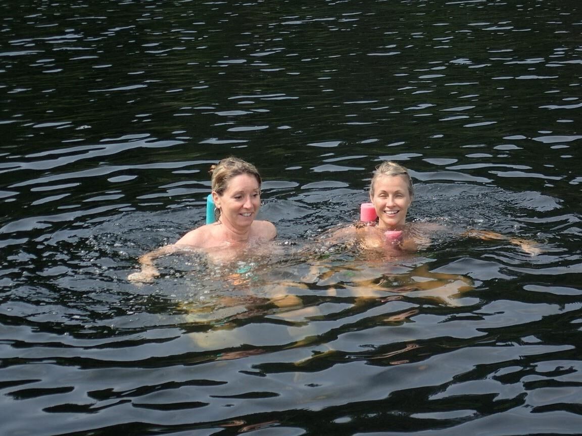 Grannies on boat trip going wild