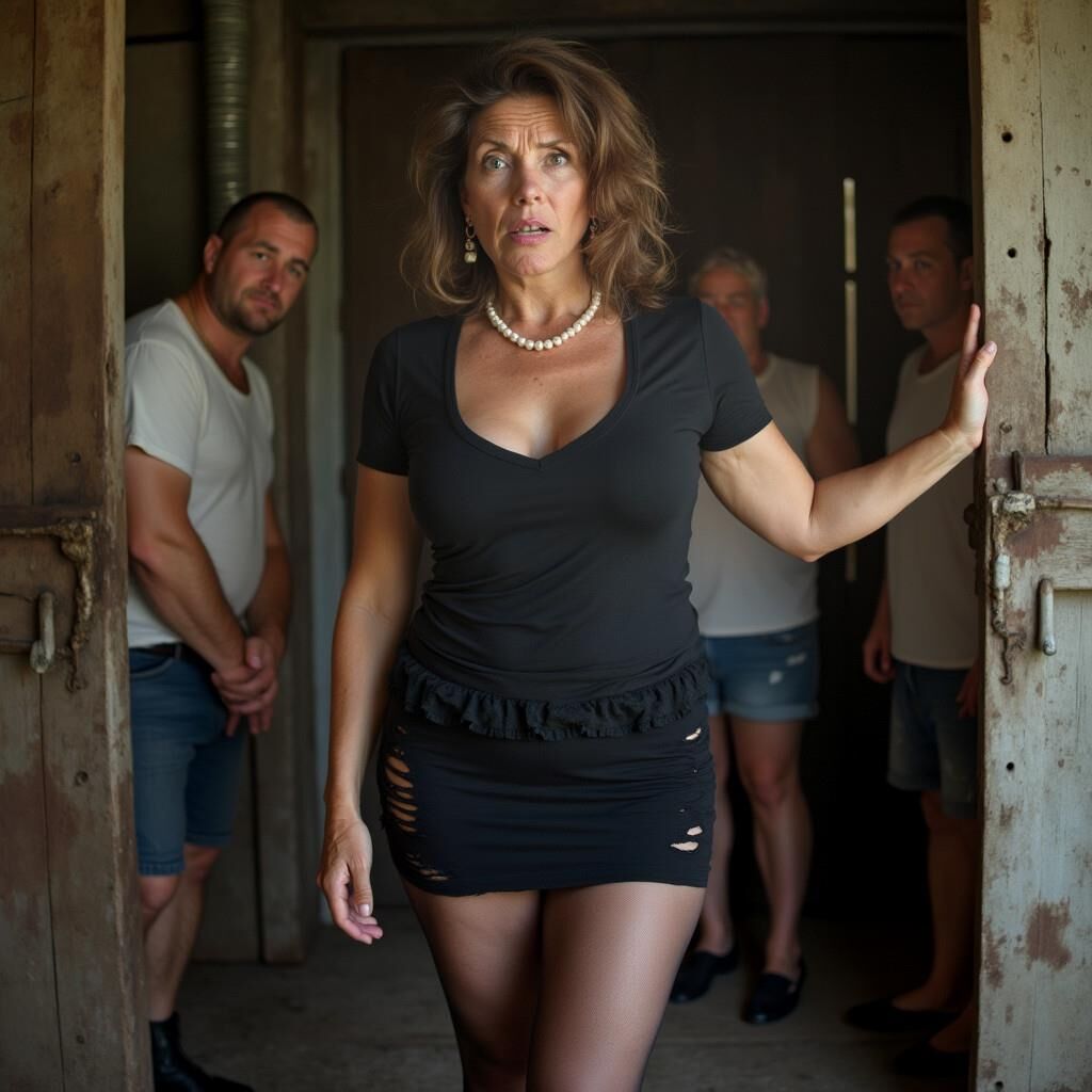 AI Milf at an old barn