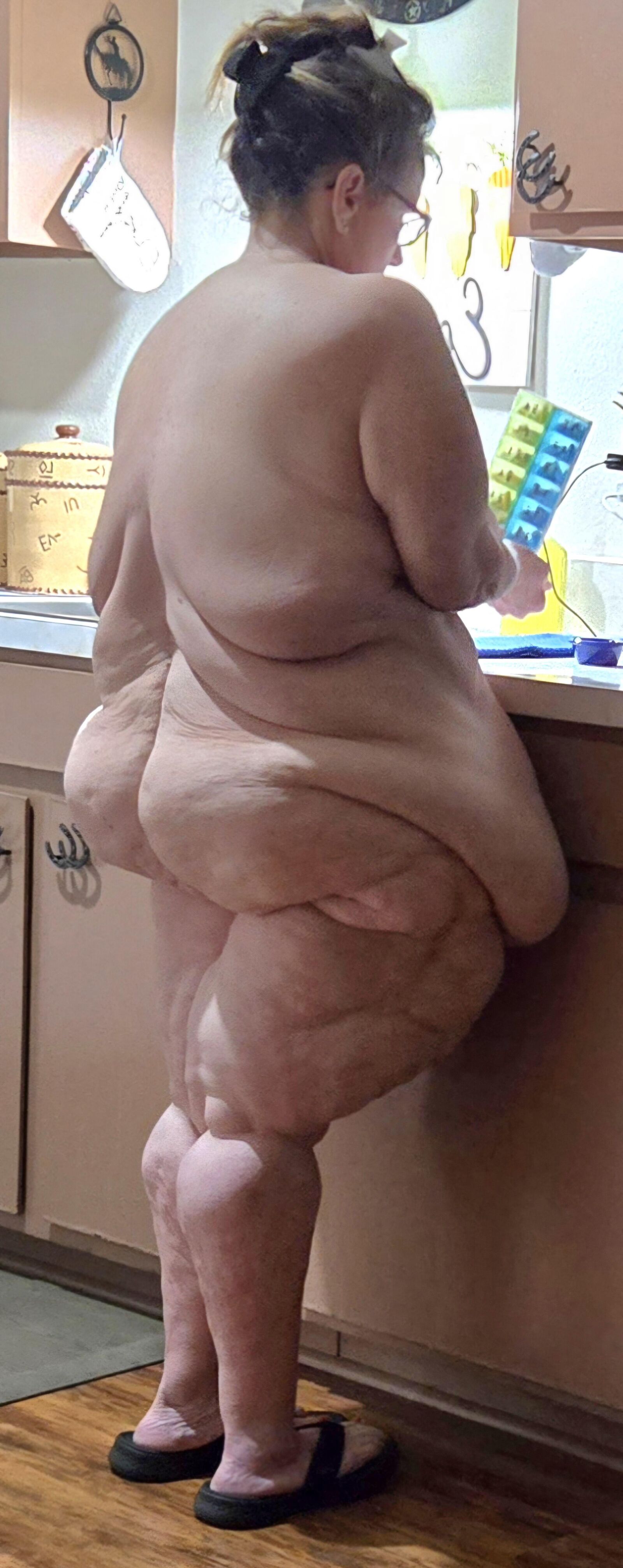 Bbw wife's ass and legs