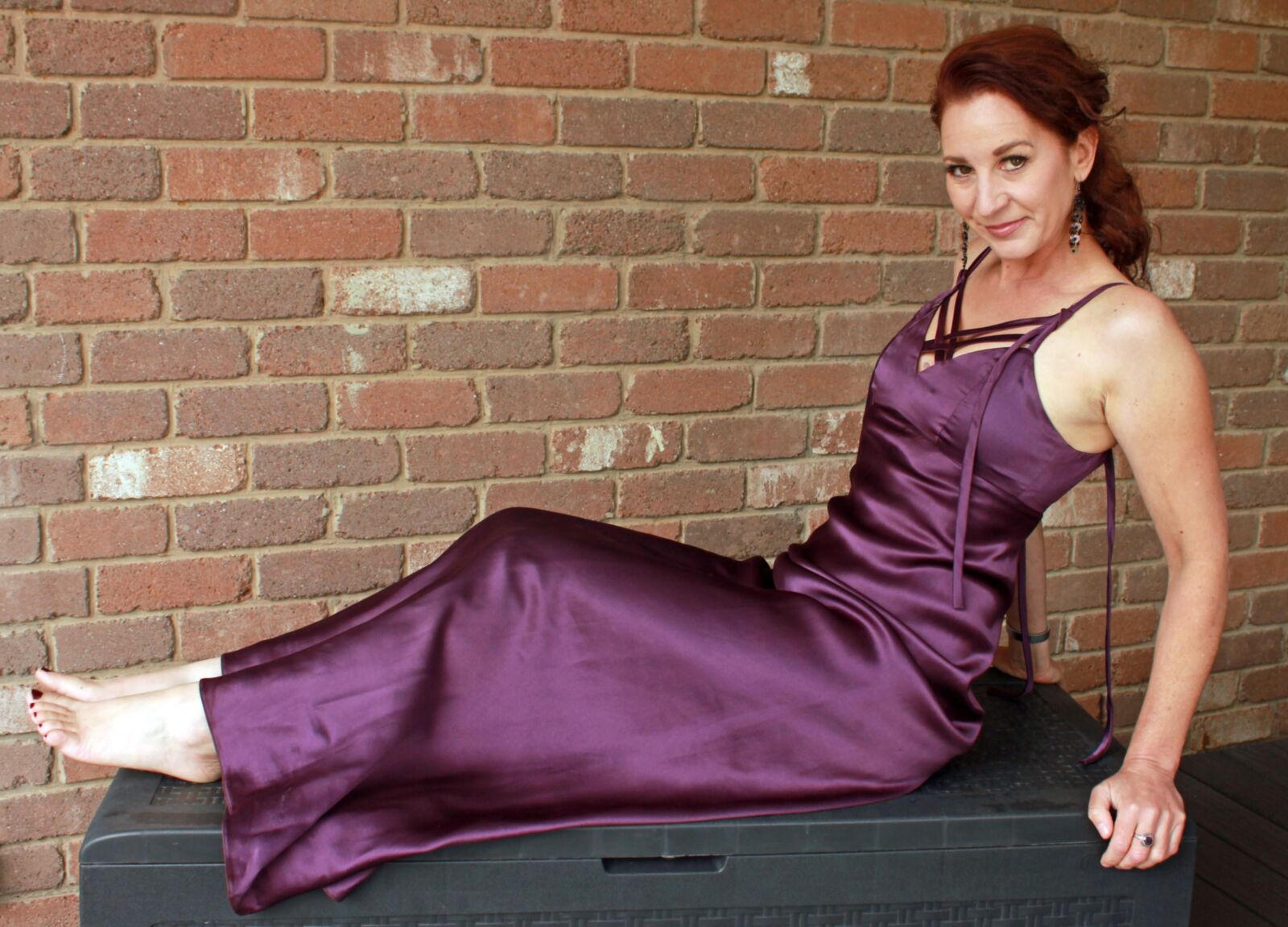 Mature fuckpig in purple satin (NN)