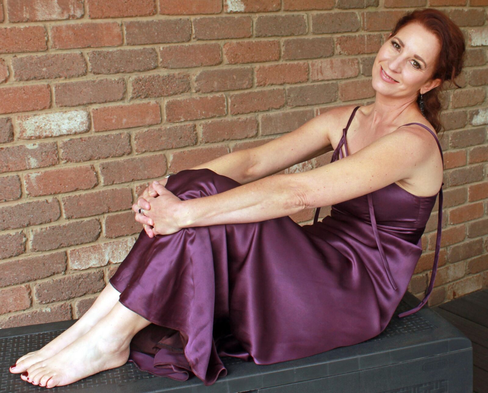 Mature fuckpig in purple satin (NN)
