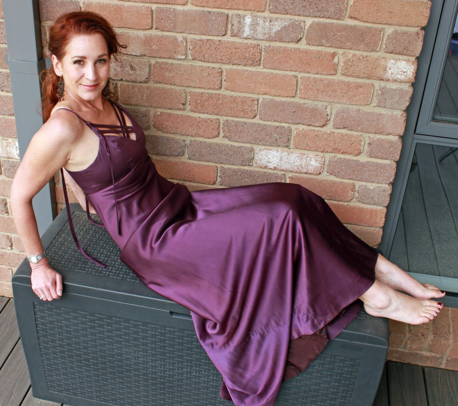 Mature fuckpig in purple satin (NN)