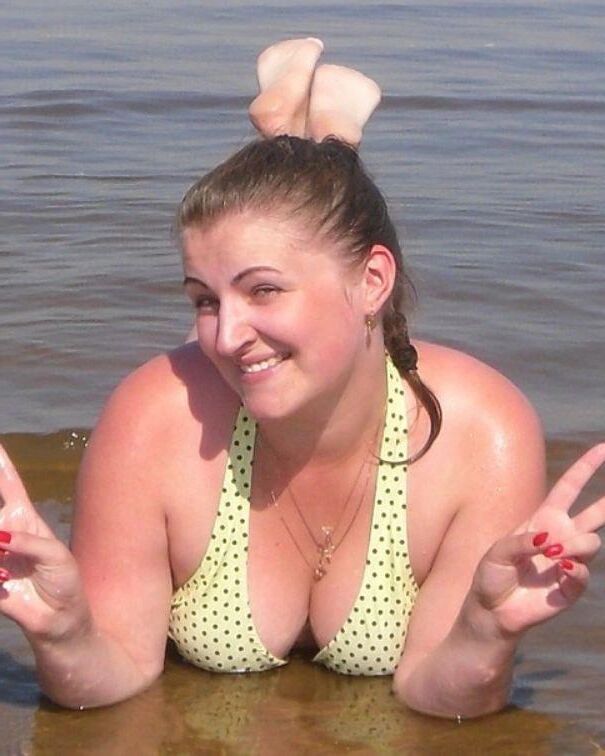 Russian woman in bikini 