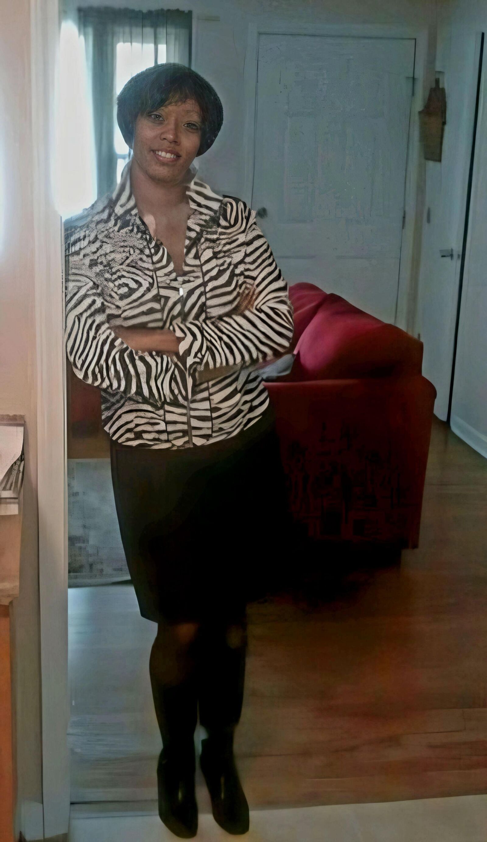 Black Women wearing Black Stockings, Tights, Pantyhose 