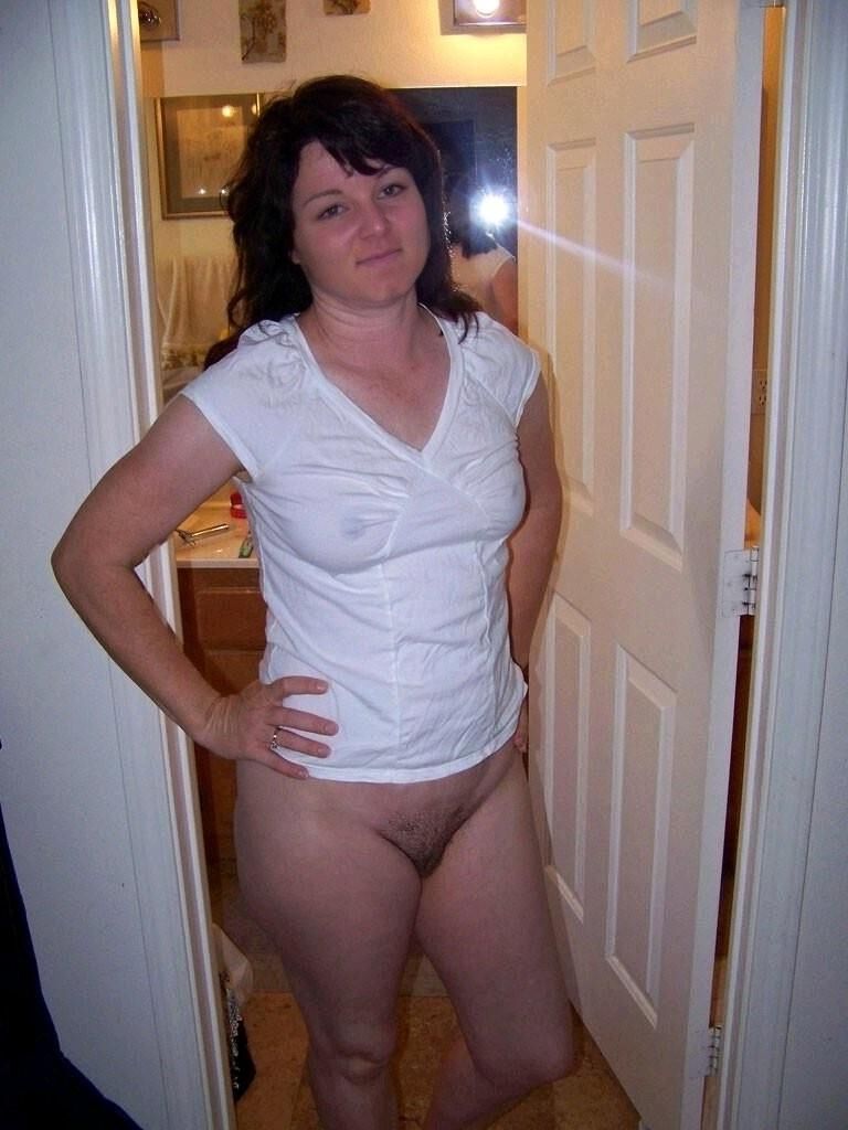 Women Standing Naked Bush (Commando) Hands on Hips