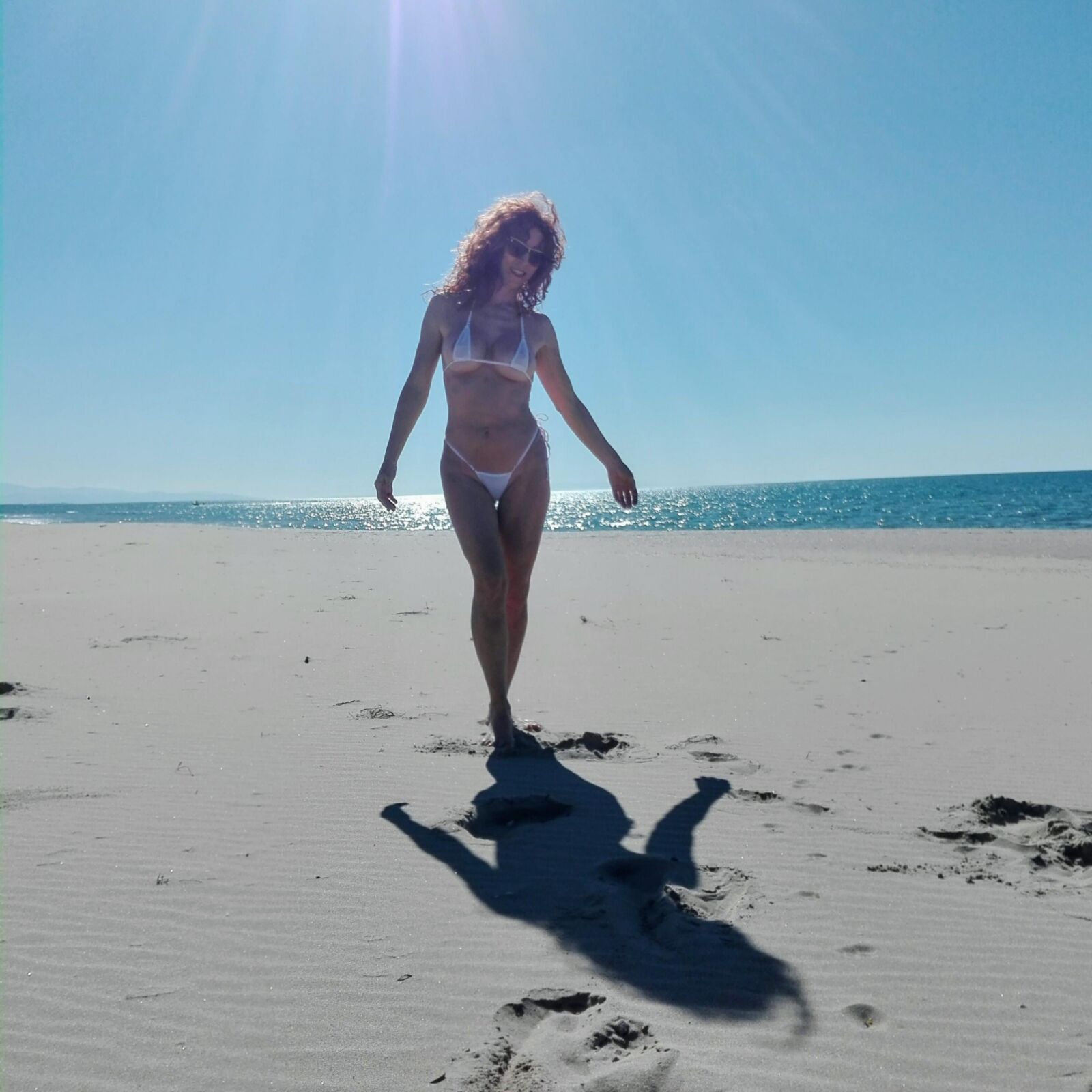Italian mature redhead at the beach (NN)