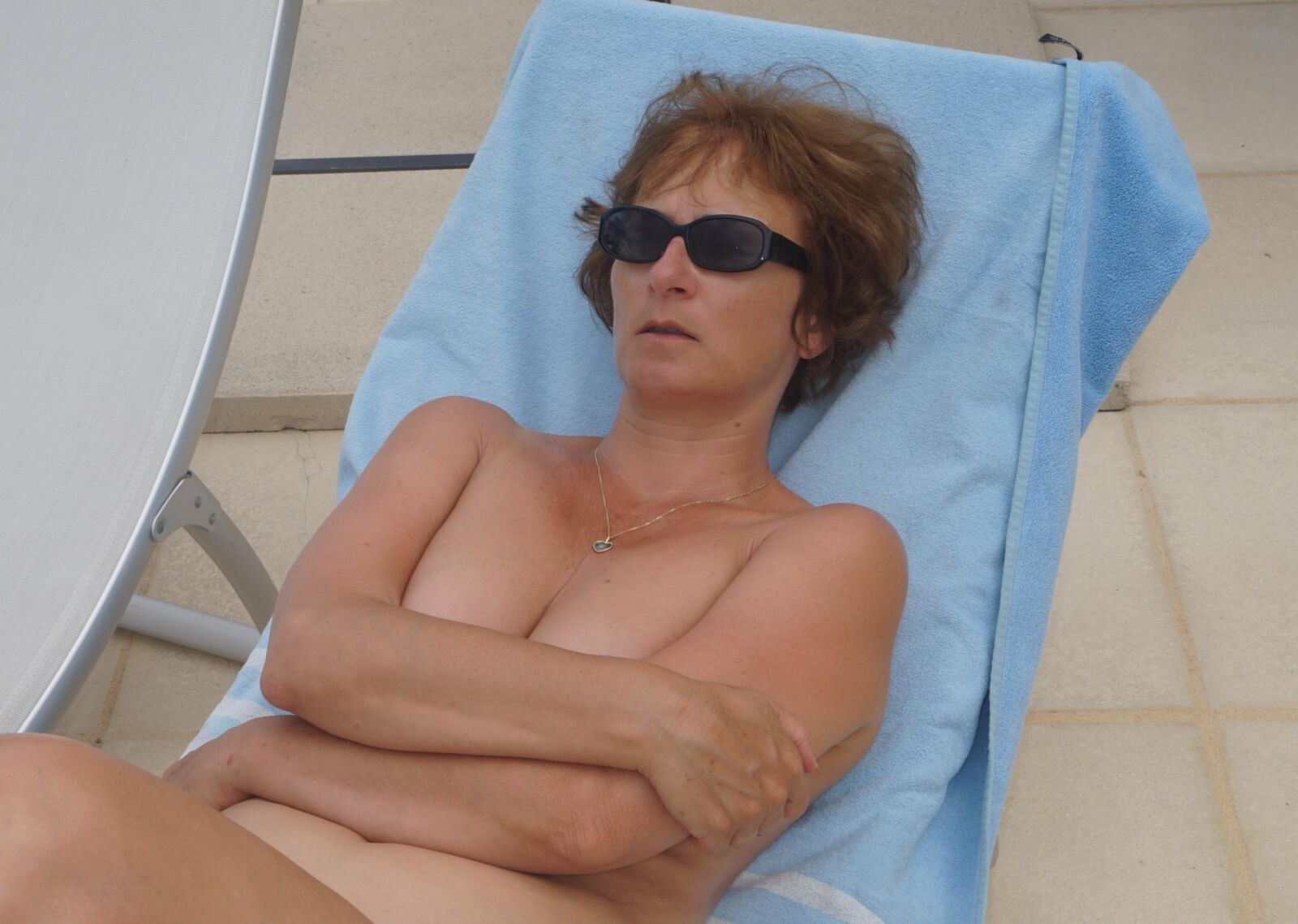 A french Lady at home show off