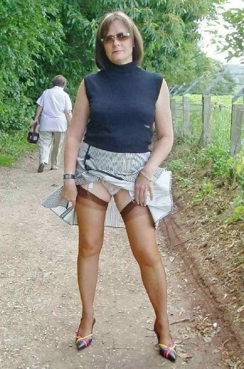 Mom is always ready to flash in public 