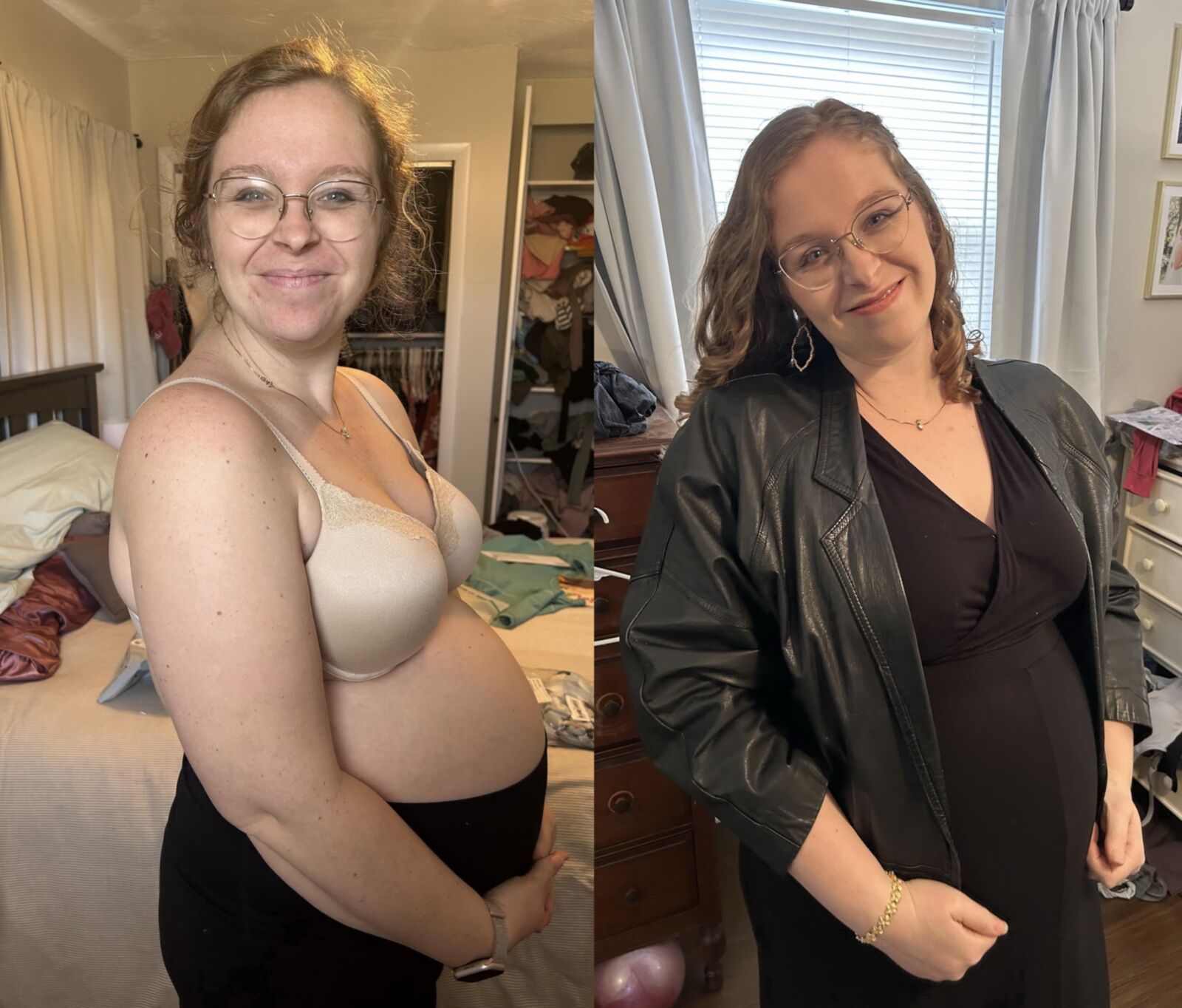 A Happy Pregnant Woman (Stitched)
