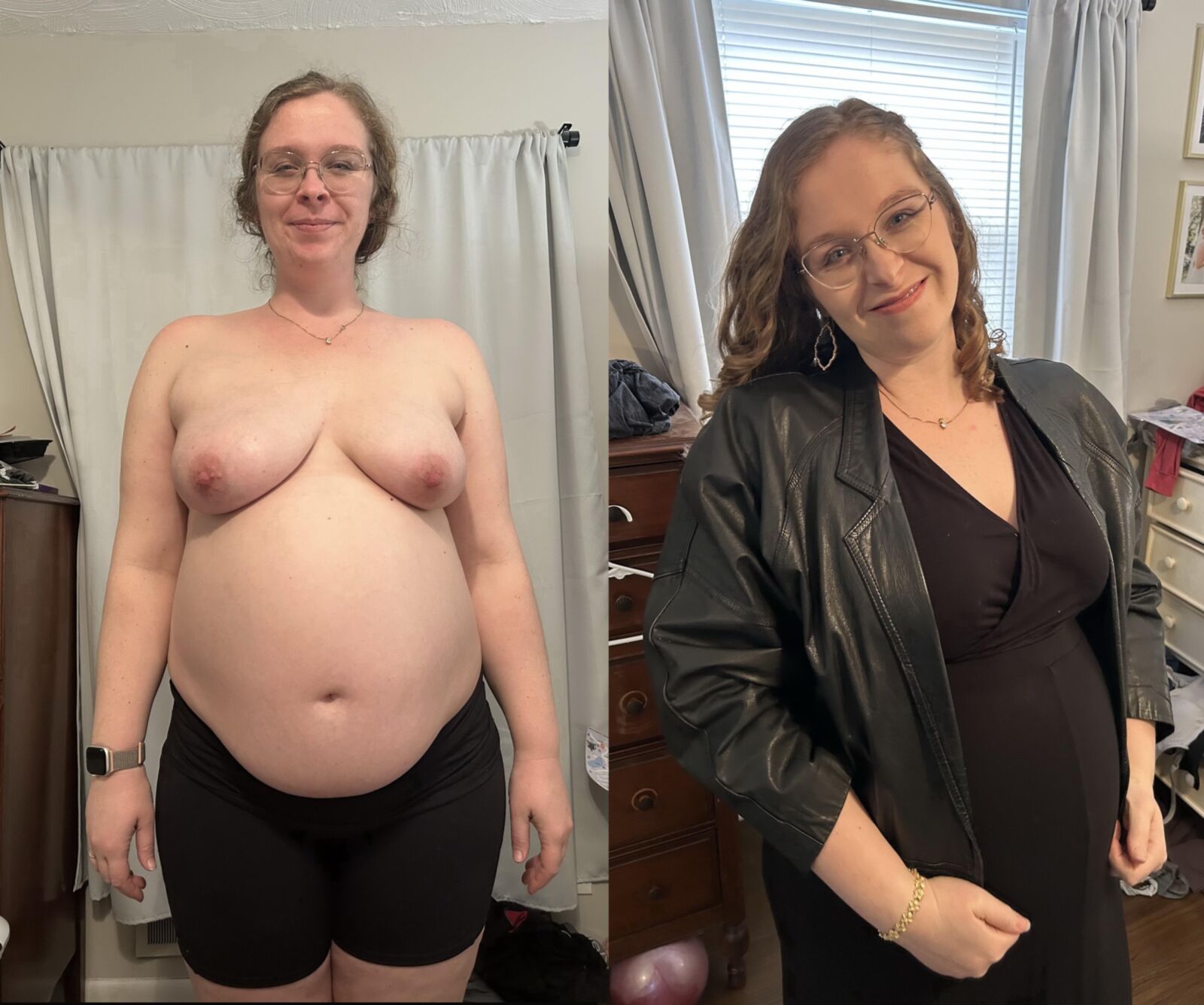 A Happy Pregnant Woman (Stitched)