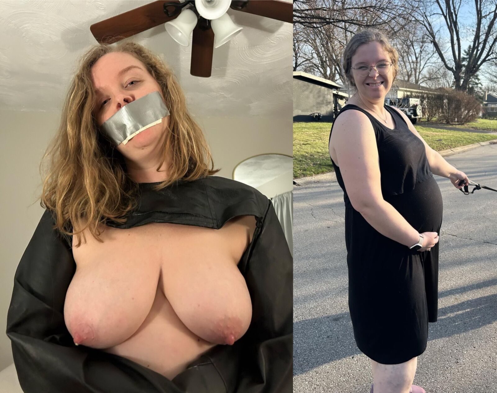 A Happy Pregnant Woman (Stitched)