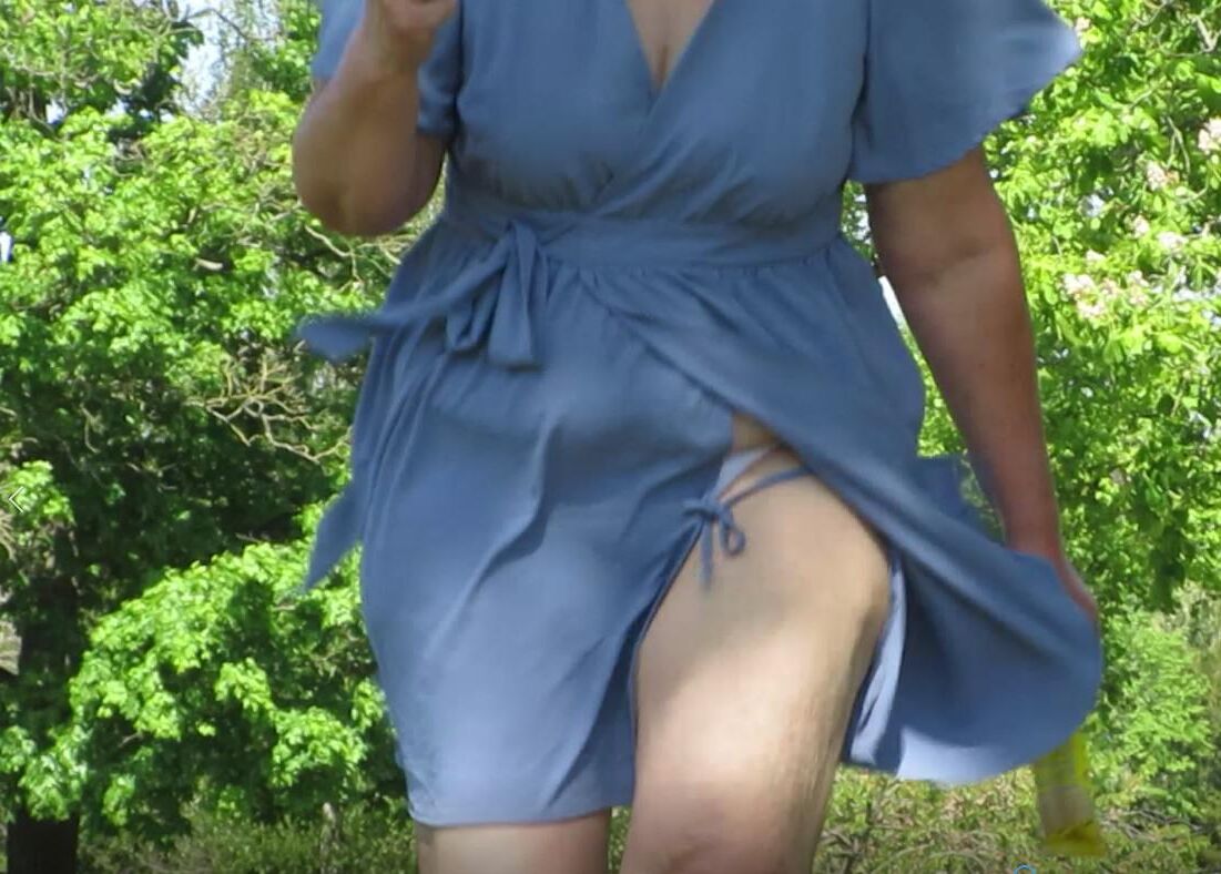 Voyeur mature upskirt down blouse park comments