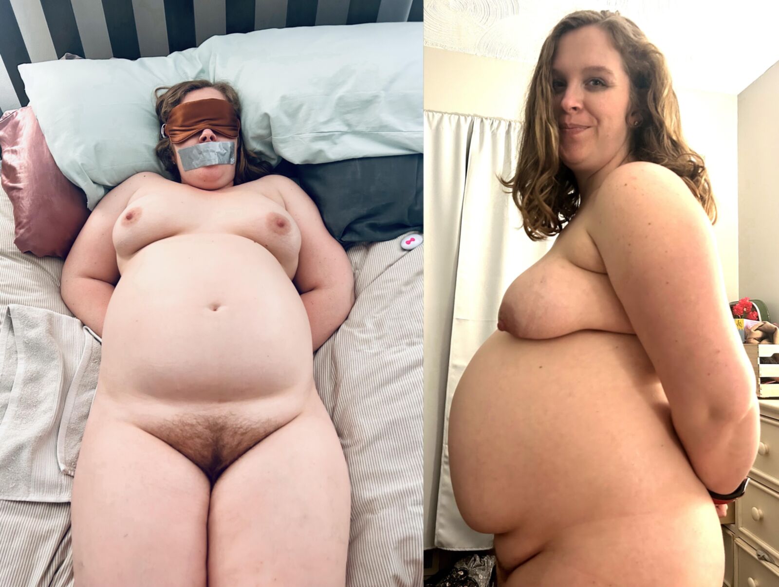 A Happy Pregnant Woman (Stitched)