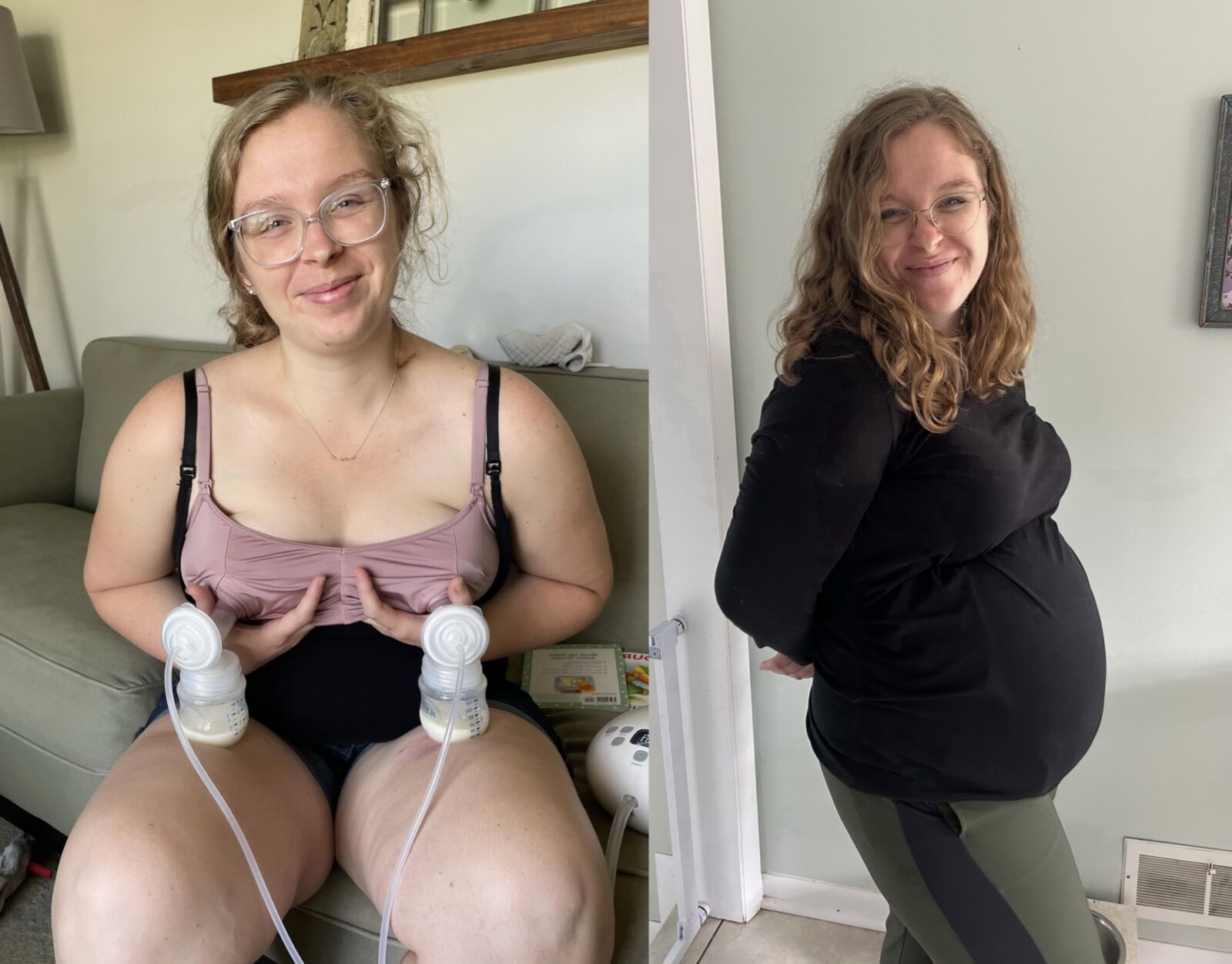 A Happy Pregnant Woman (Stitched)