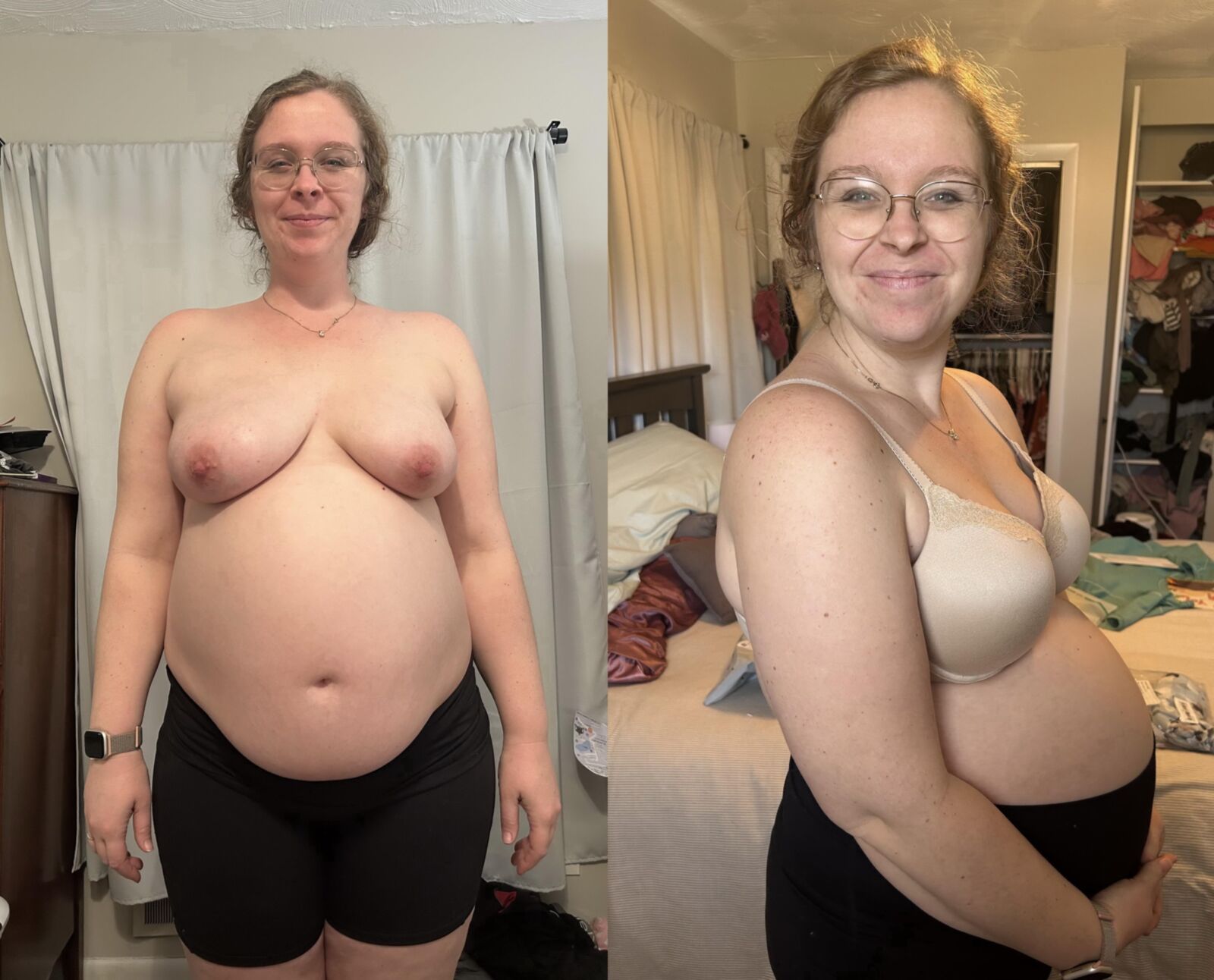A Happy Pregnant Woman (Stitched)