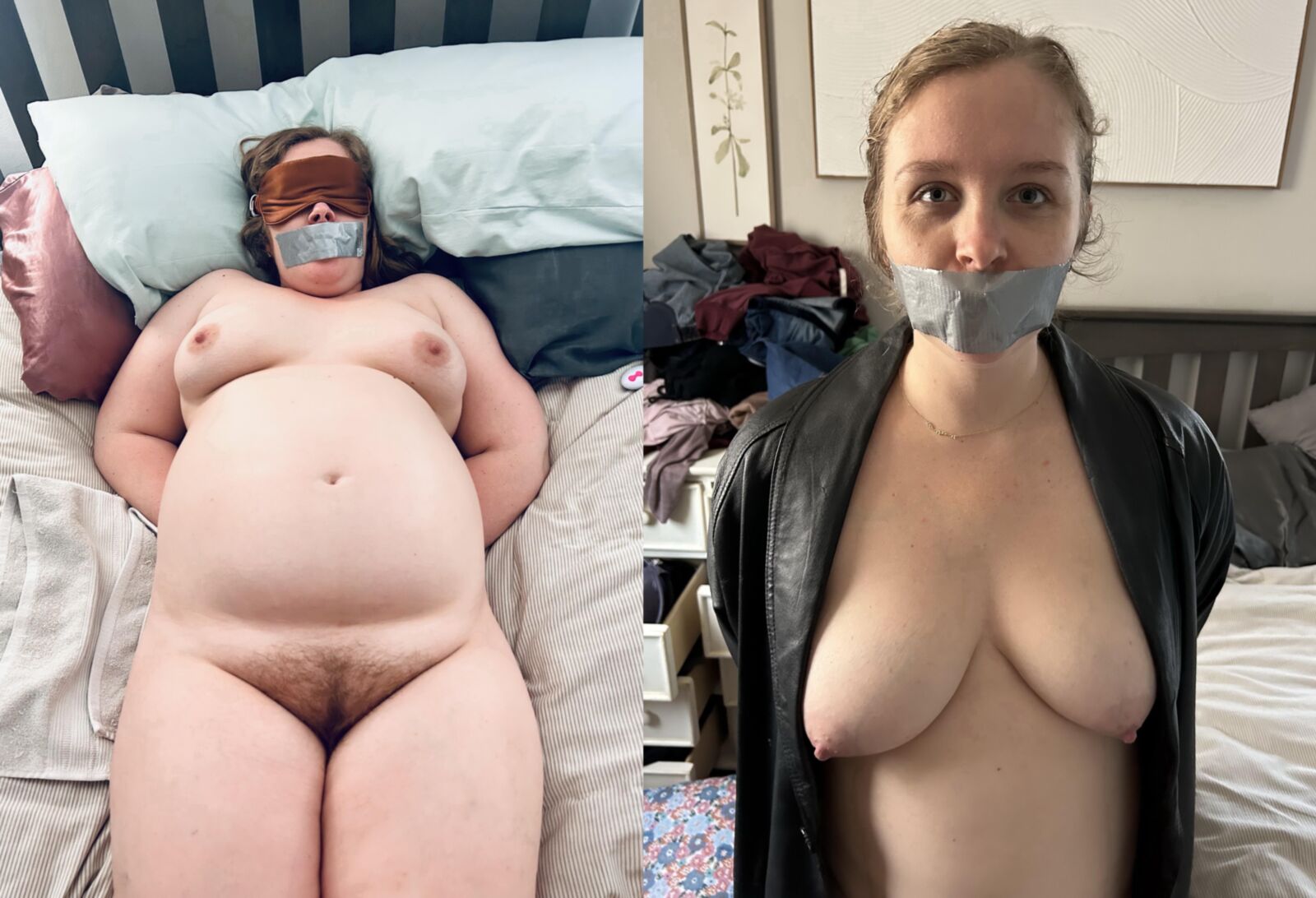A Happy Pregnant Woman (Stitched)